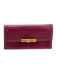 Gucci Bamboo Accent Leather Continental Wallet