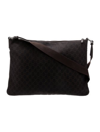 Gucci GG Denim Flat Messenger Bag