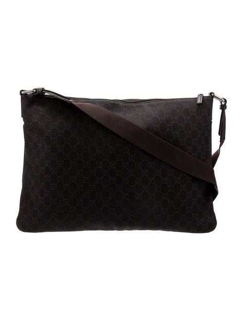 Gucci GG Denim Flat Messenger Bag