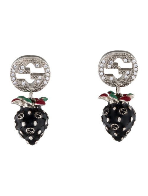Gucci Interlocking G Strawberry Drop Earrings