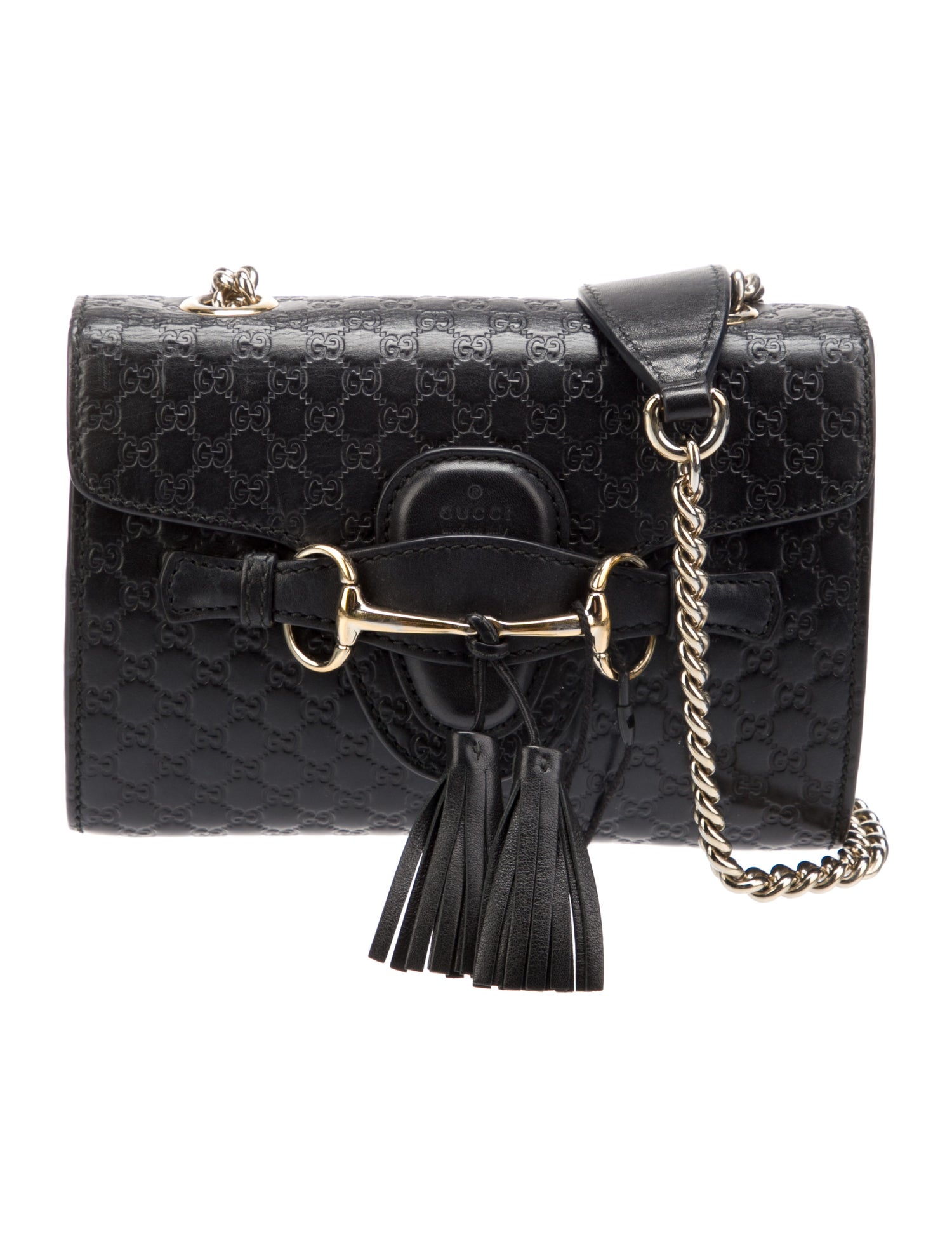 Gucci Microguccissima Mini Emily Crossbody Bag Black Crossbody Bags