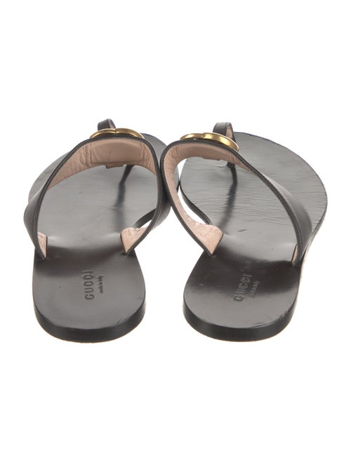 Gucci Running GG Logo Leather Slides