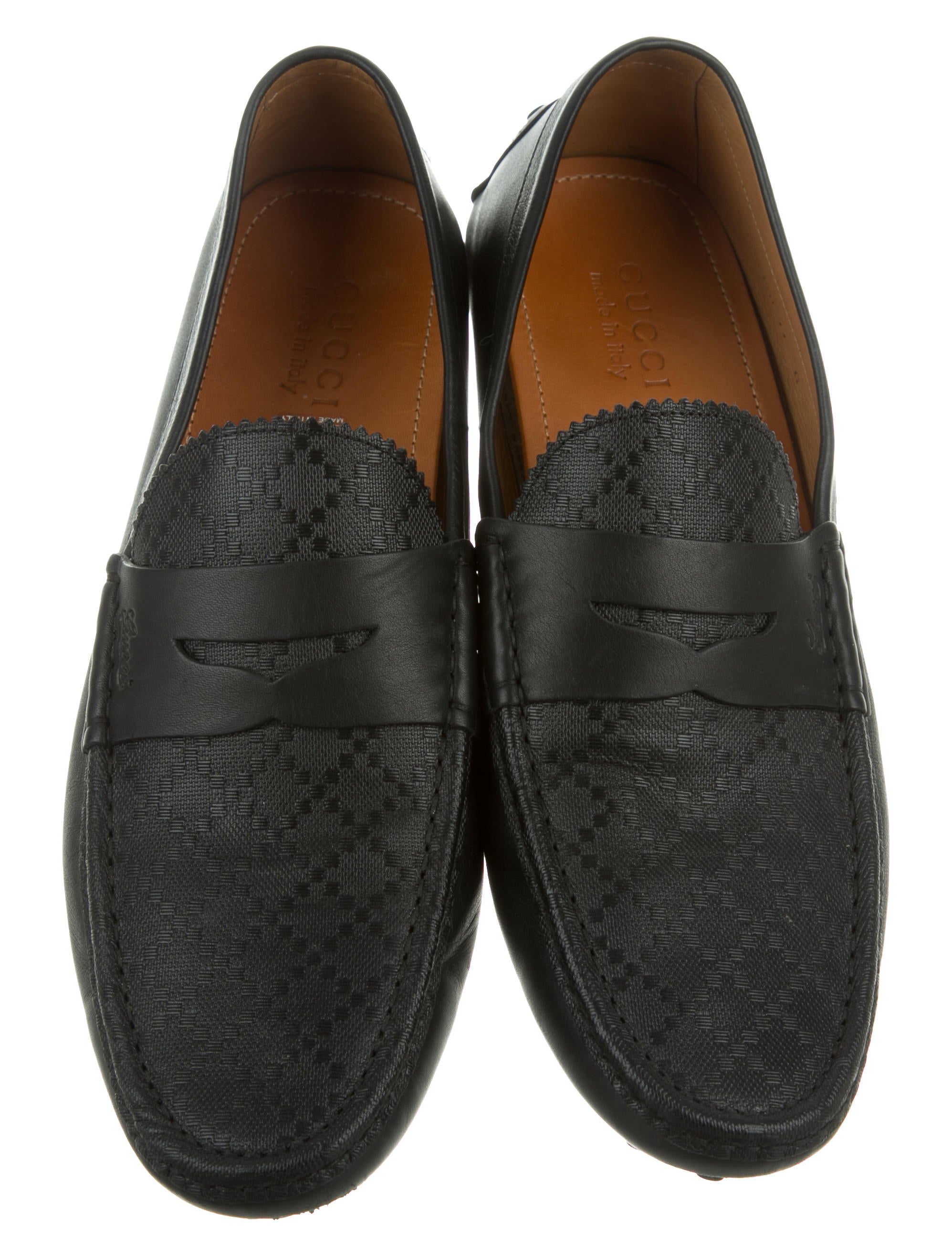 Gucci Diamante Leather Driving Loafers Shoes GUC144936 The RealReal