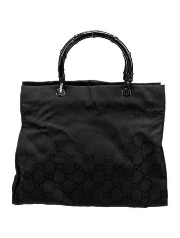 Gucci Totes GG Nylon Bamboo Tote