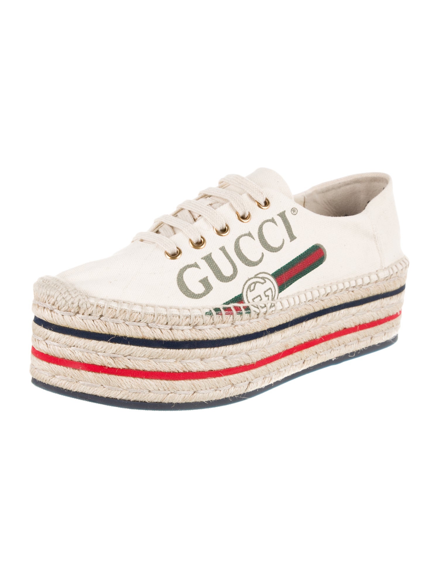 Gucci Canvas Printed Espadrille Sneakers