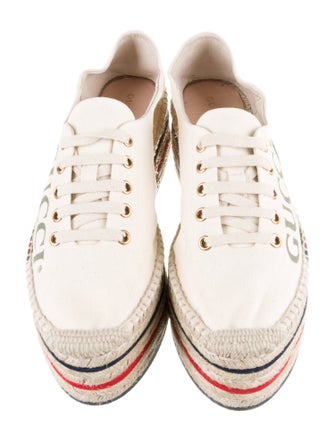 Gucci Canvas Printed Espadrille Sneakers
