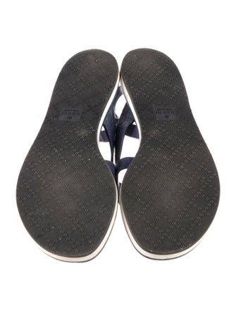 Gucci GG Logo Leather Slingback Sandals