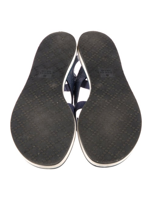 Gucci GG Logo Leather Slingback Sandals