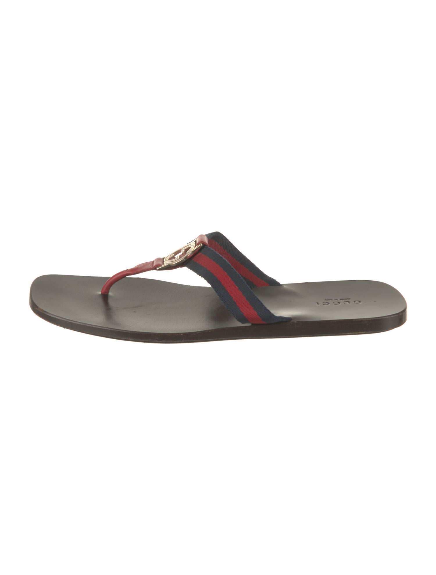 Gucci Interlocking G Logo Leather Slides