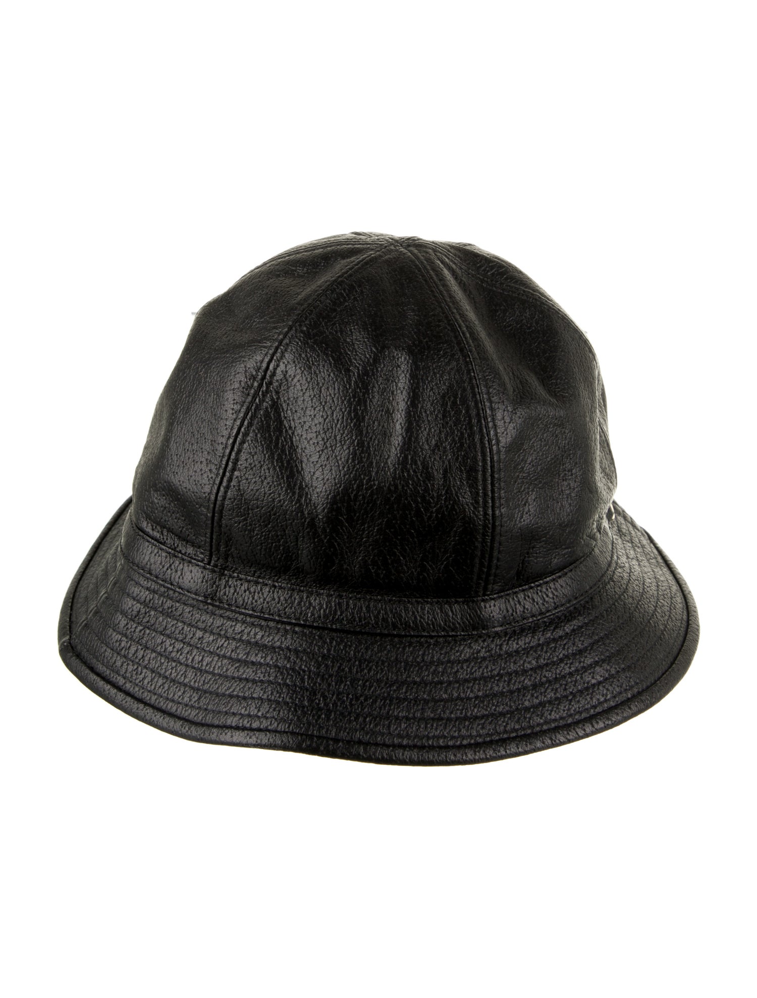 Gucci Leather Horsebit Bucket Hat Black Hats, Accessories