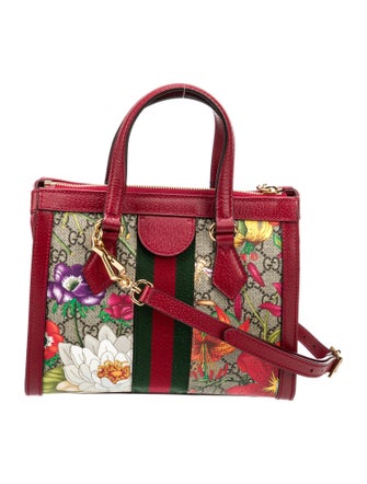 Gucci GG Supreme Flora Small Ophidia Tote