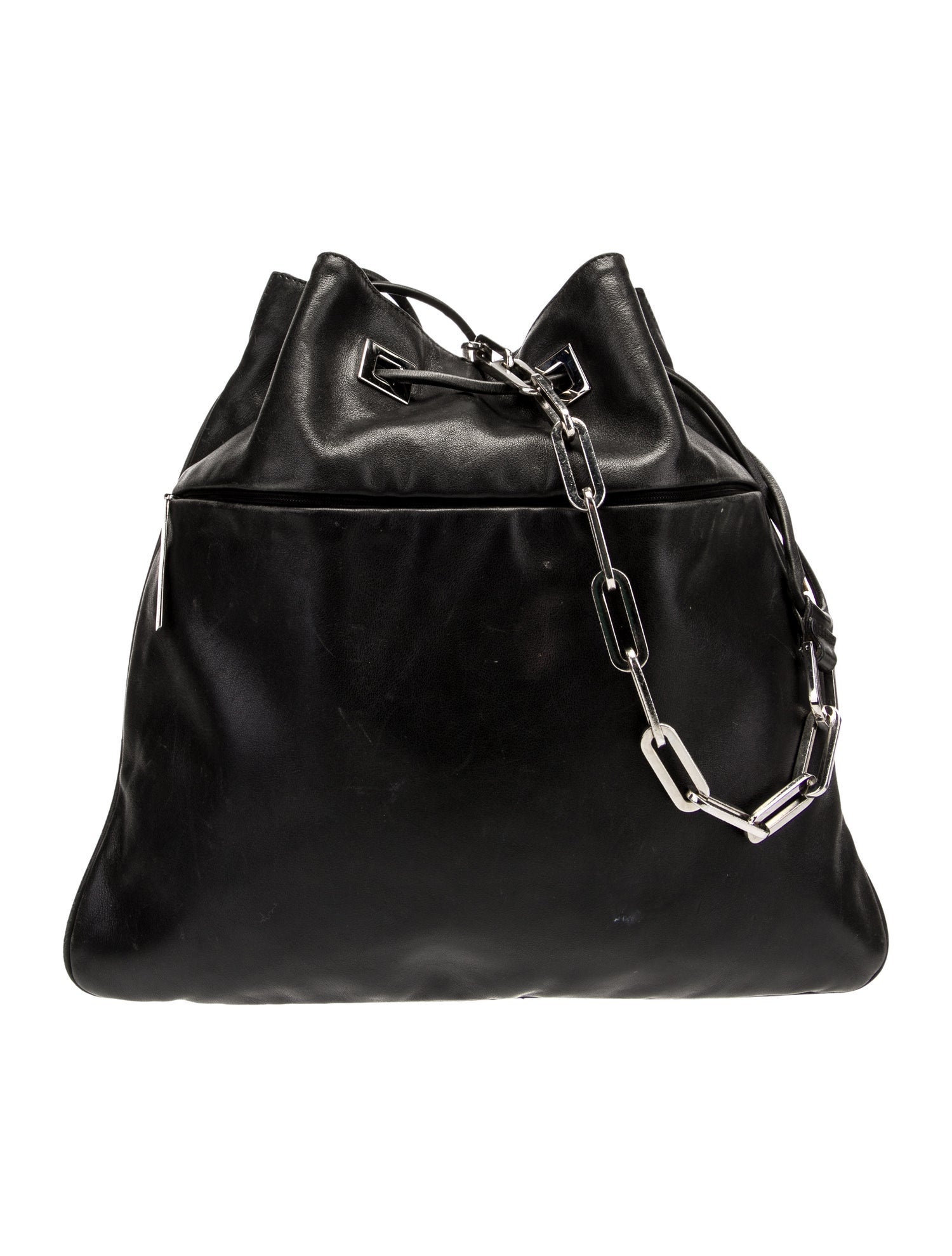 Gucci Vintage Leather Chain Shoulder Bag Burgundy Shoulder Bags