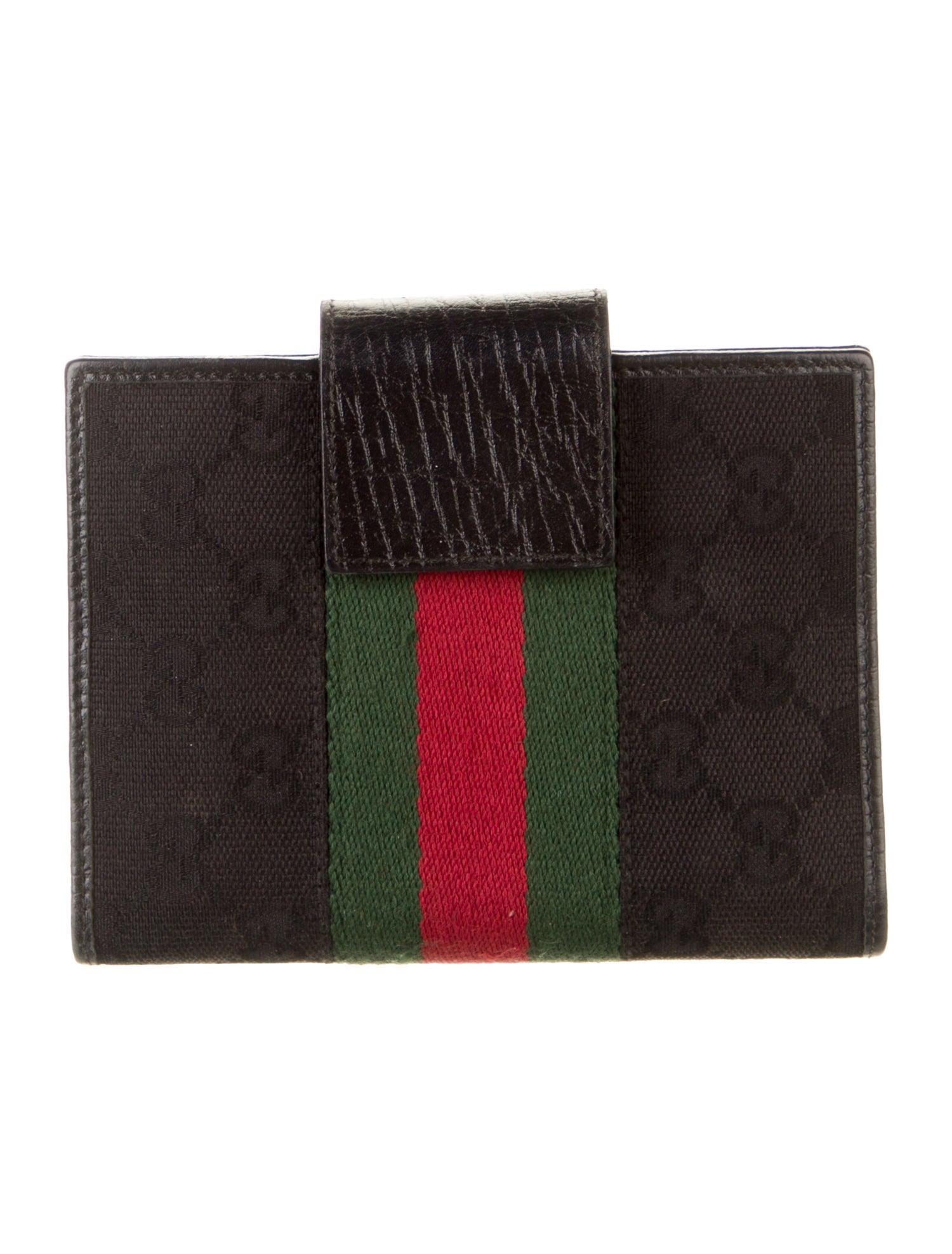 Gucci Small Ring Agenda Cover GG Canvas Compact Wallet