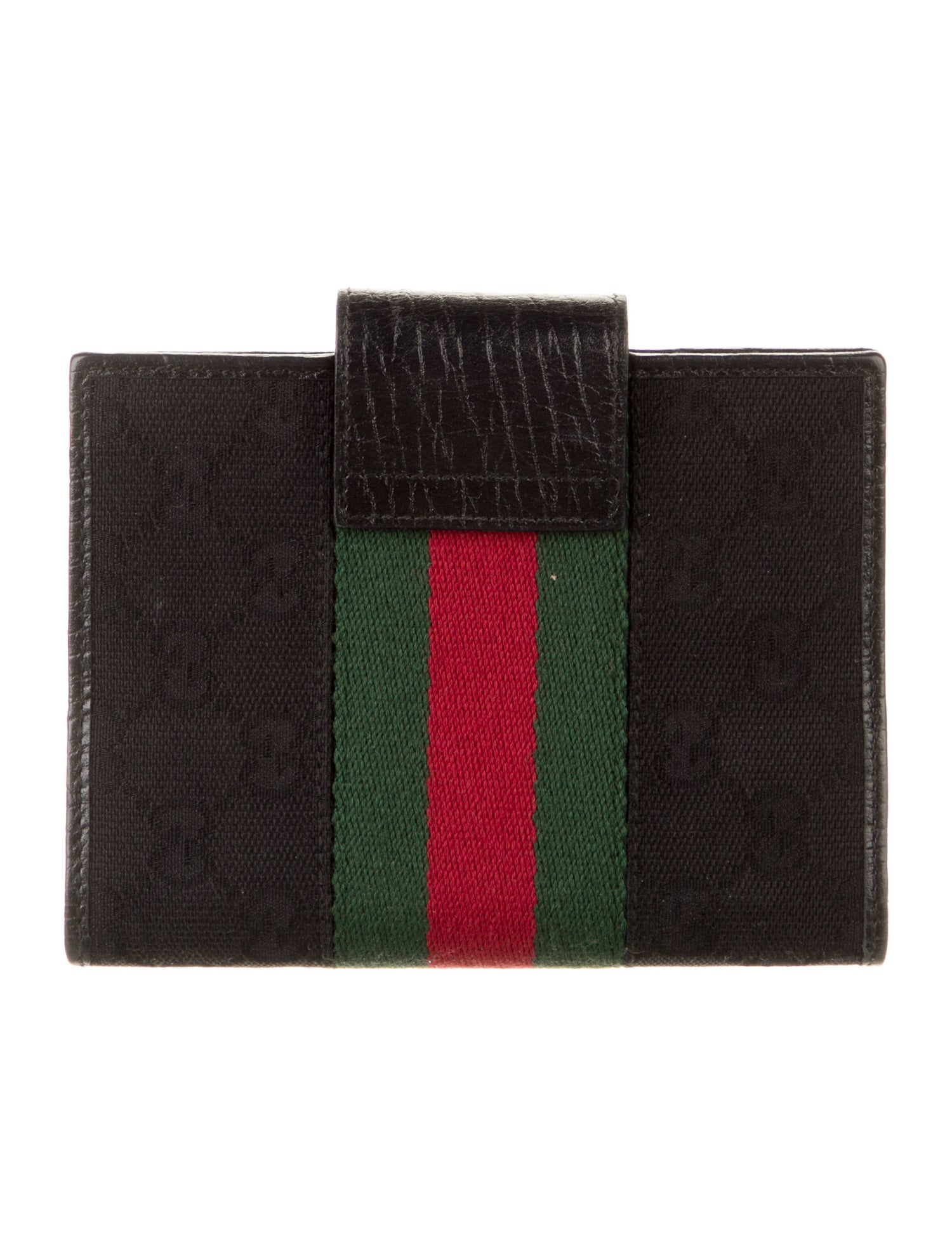 Gucci Small Ring Agenda Cover GG Canvas Compact Wallet