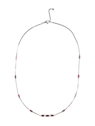 Gucci 18K Tourmaline Link to Love Station Necklace