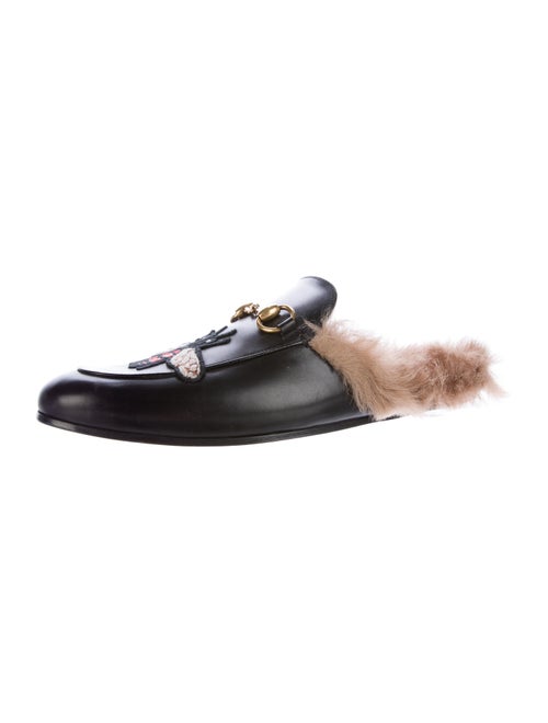 Gucci 2017 Fur-Trimmed Princetown Slippers