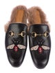 Gucci 2017 Fur-Trimmed Princetown Slippers