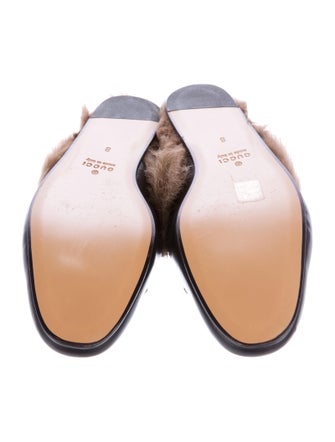 Gucci 2017 Fur-Trimmed Princetown Slippers