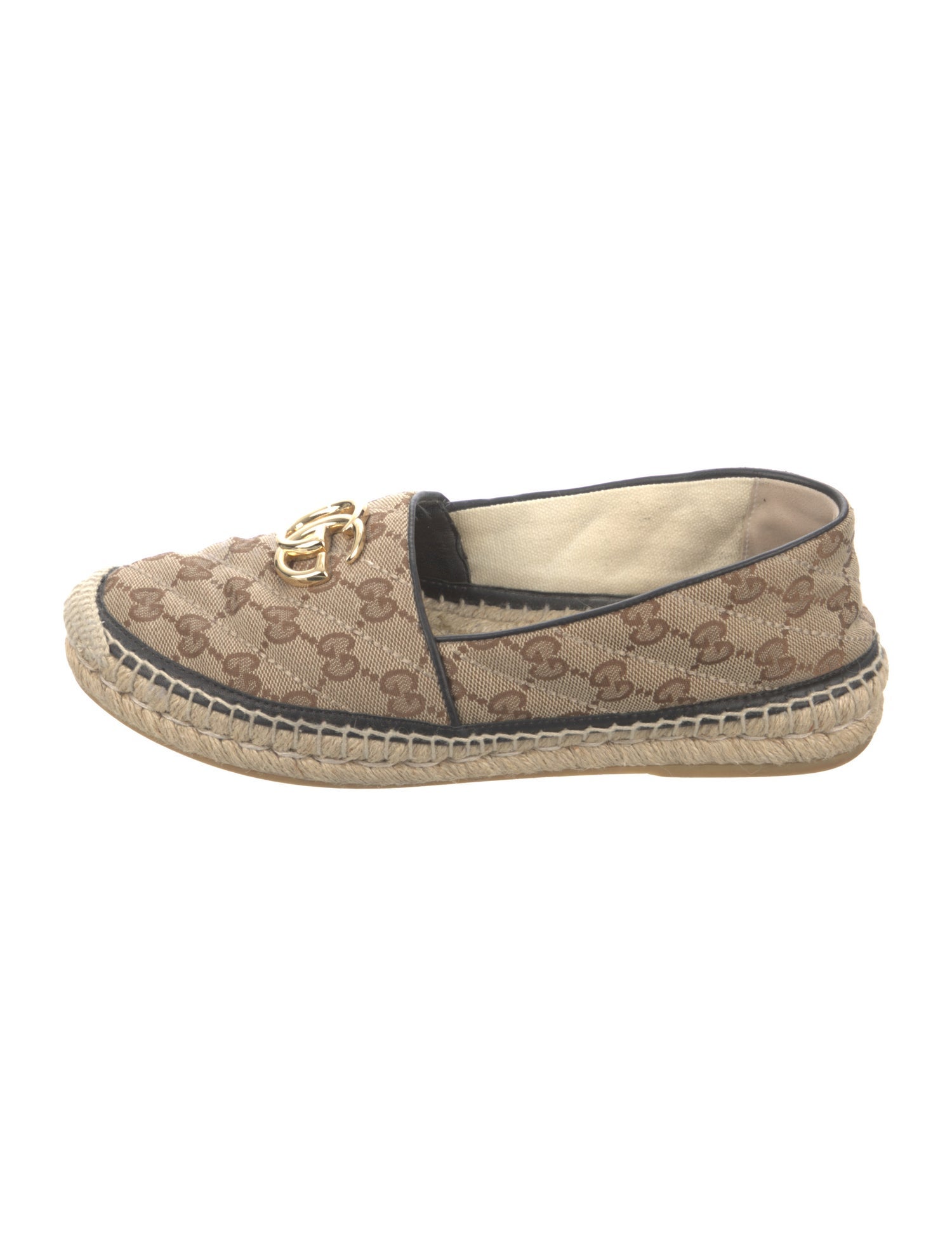 Gucci Double G Logo Canvas Espadrilles
