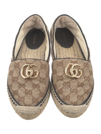 Gucci Double G Logo Canvas Espadrilles