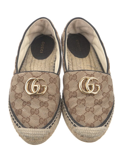 Gucci Double G Logo Canvas Espadrilles