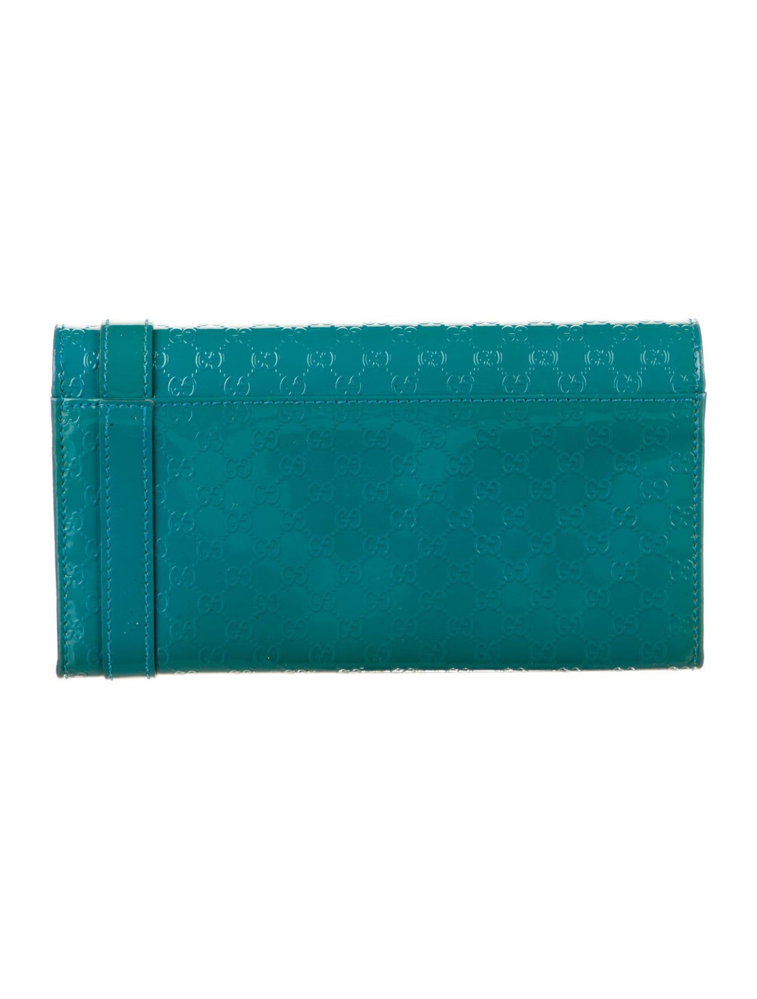 Gucci Horsebit Accent Patent Leather Continental Wallet