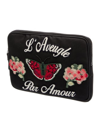 Gucci "L'Aveugle Par Amour' Nylon Embroirdered Pouch