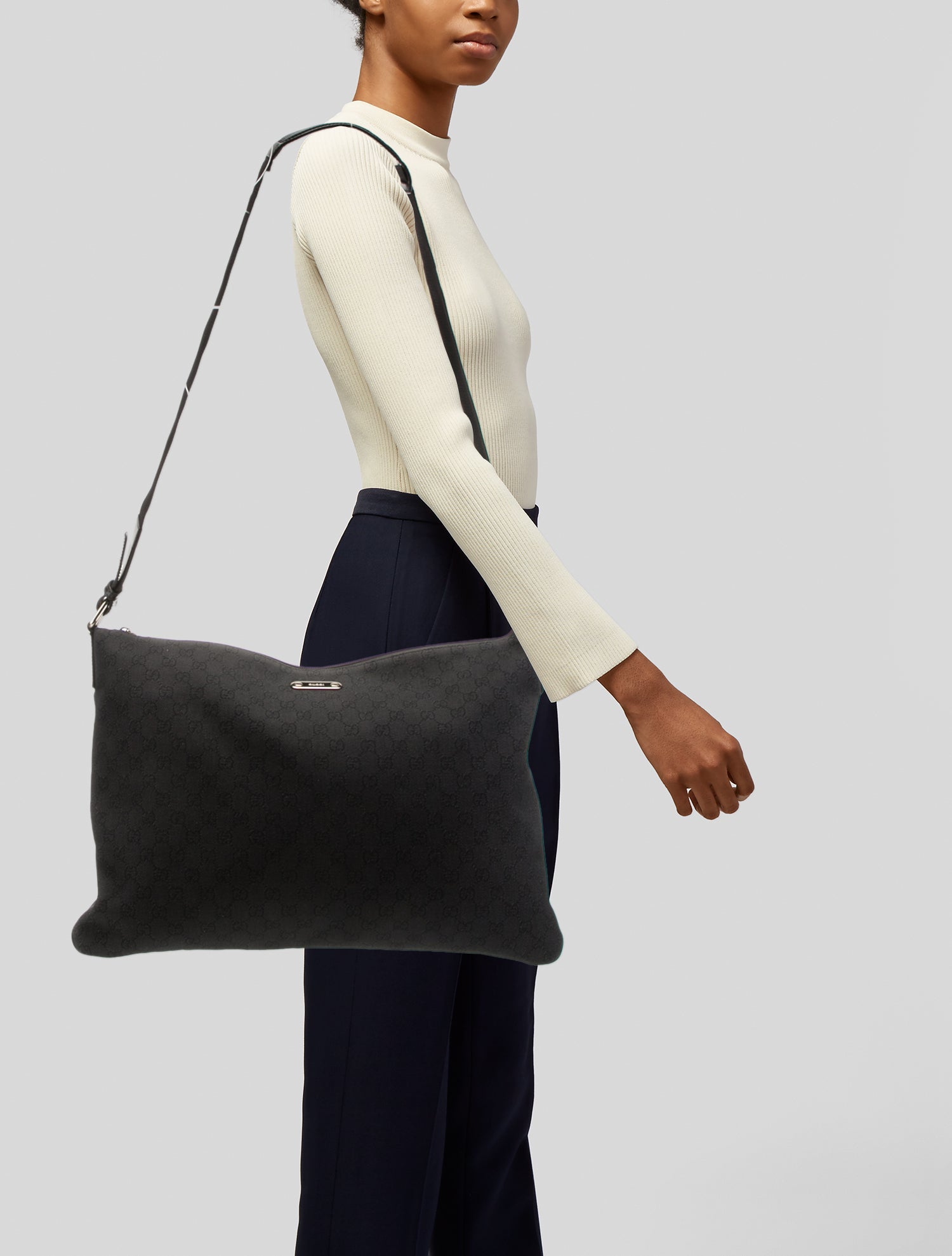 Gucci GG Denim Large Messenger Bag