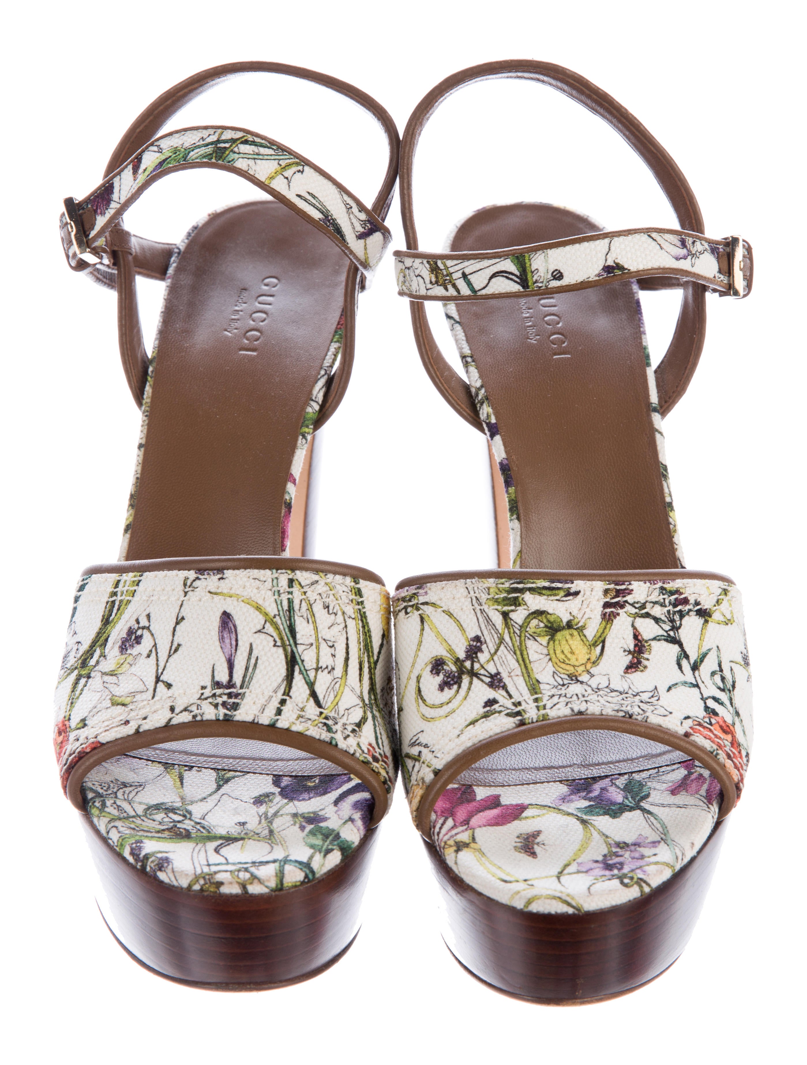 Gucci Flora Platform Sandals - Shoes - GUC150563 | The RealReal