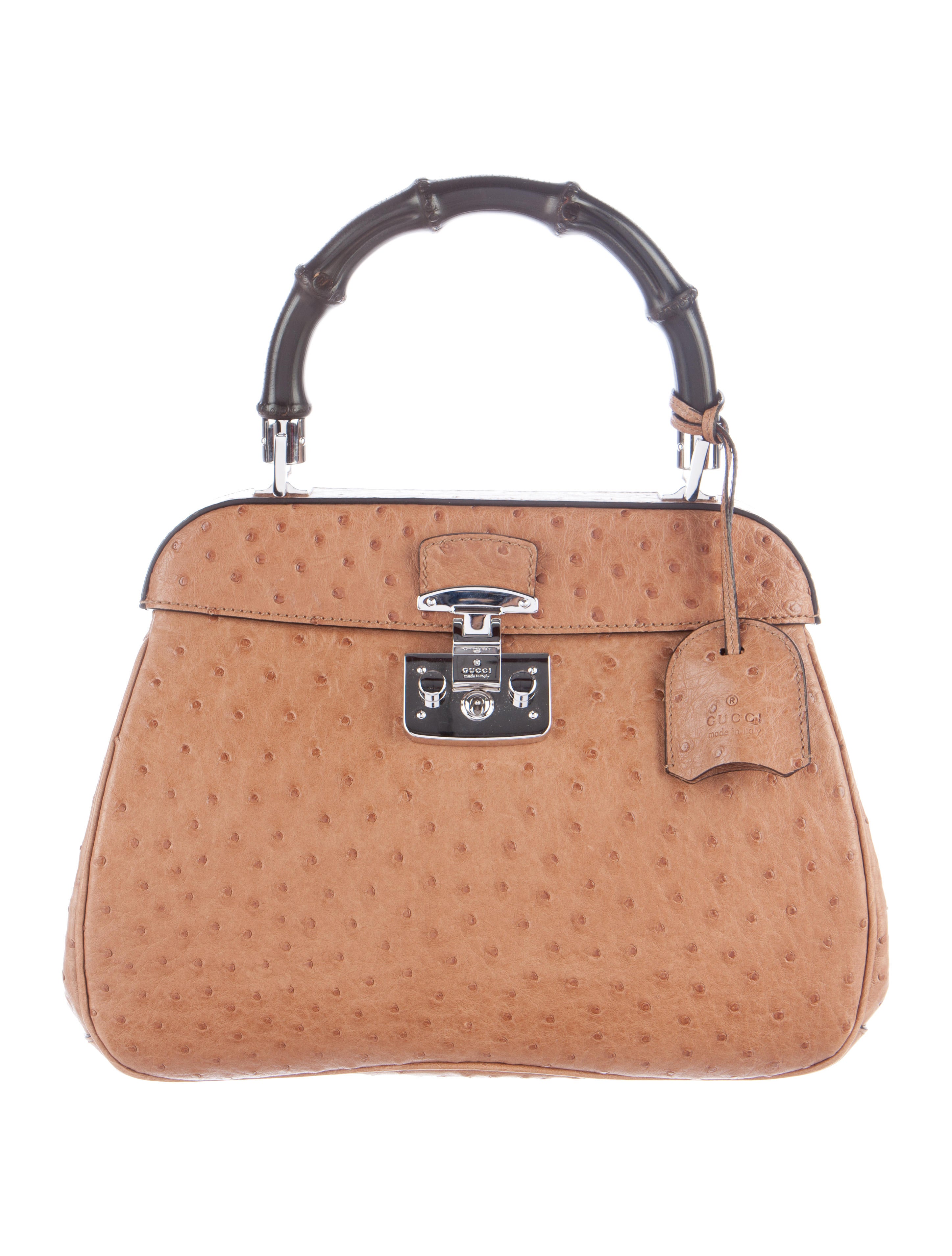 Gucci Ostrich Lady Lock Top Handle Bag Handbags GUC151112 The RealReal
