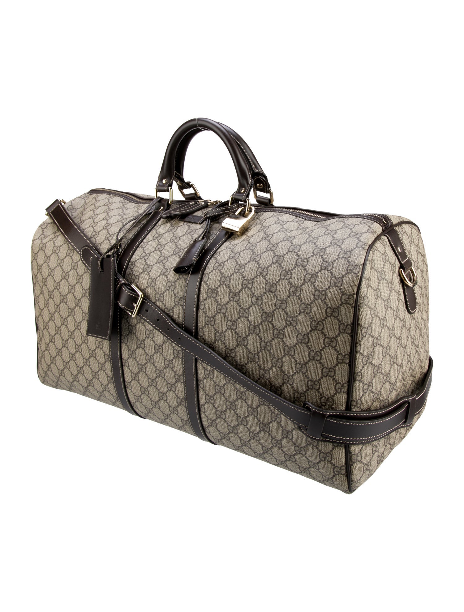 Gucci GG Supreme CarryOn Duffle Bag Black Weekenders, Bags