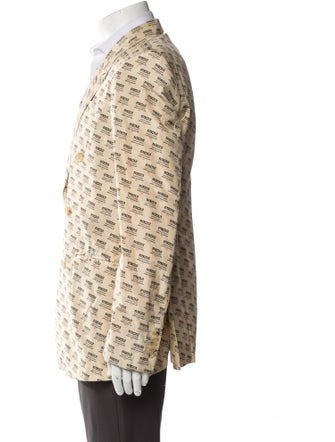 Gucci Logo Printed Silk Blazer
