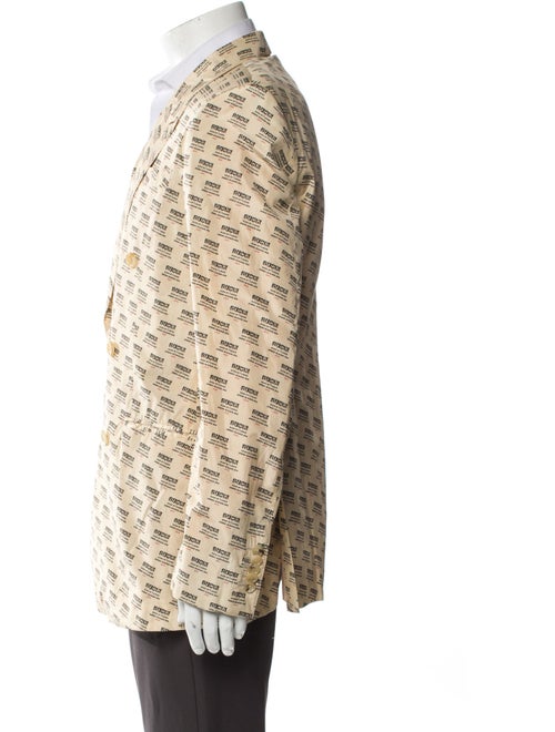 Gucci Logo Printed Silk Blazer