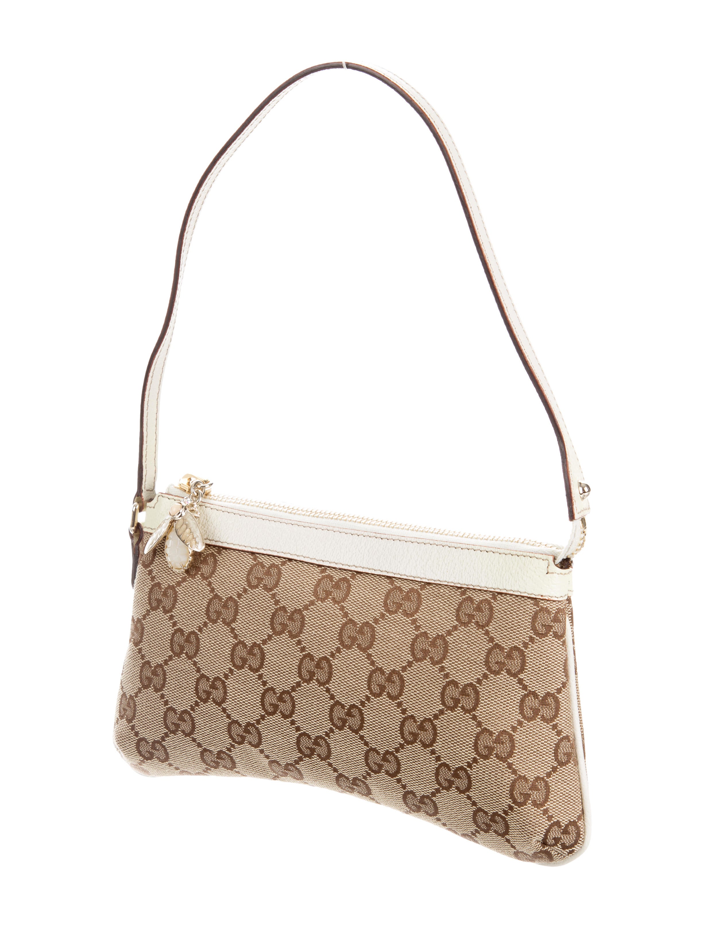 Gucci GG Canvas Bee Pochette - Handbags - GUC151649 | The RealReal