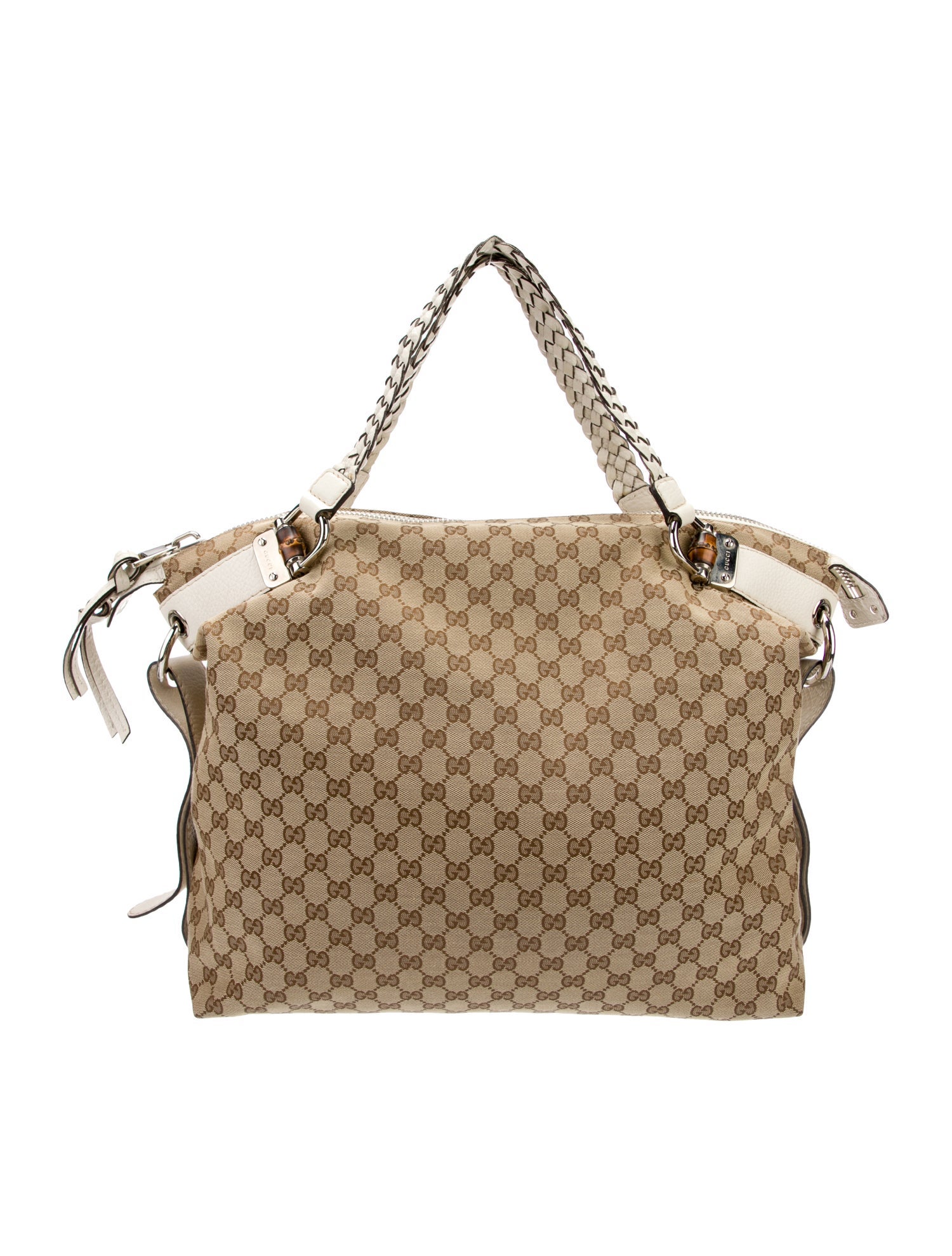 Gucci GG Canvas Large Bamboo Bar Shoulder Bag