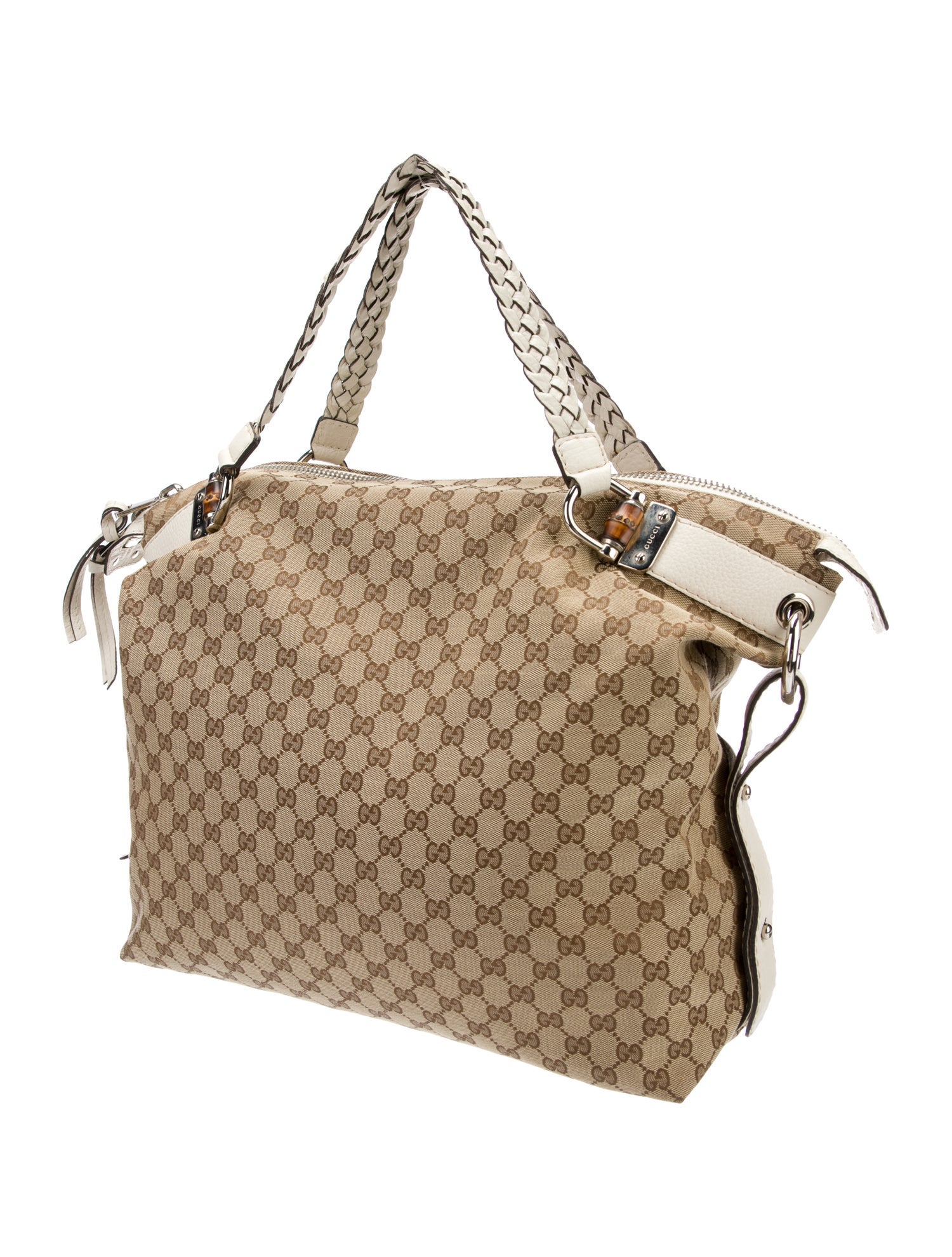Gucci GG Canvas Large Bamboo Bar Shoulder Bag