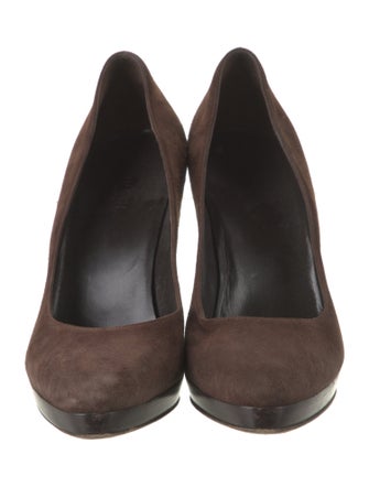 Gucci Suede Colorblock Pattern Pumps