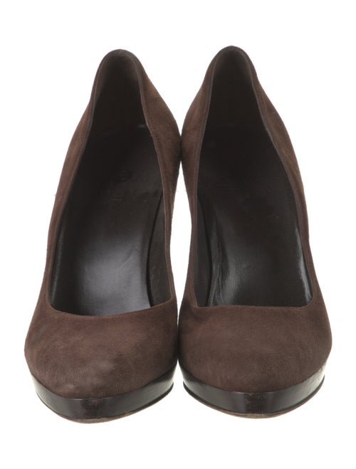 Gucci Suede Colorblock Pattern Pumps