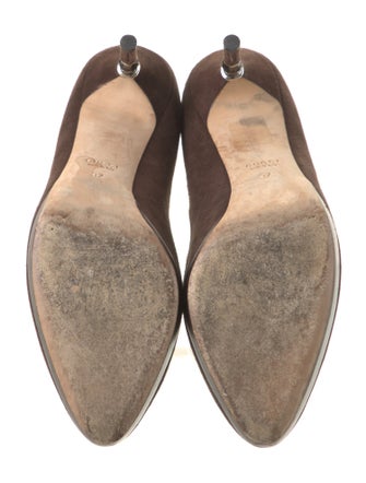 Gucci Suede Colorblock Pattern Pumps