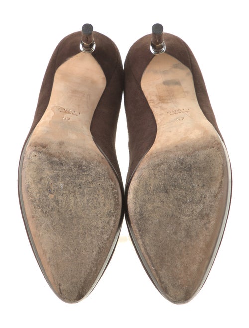 Gucci Suede Colorblock Pattern Pumps