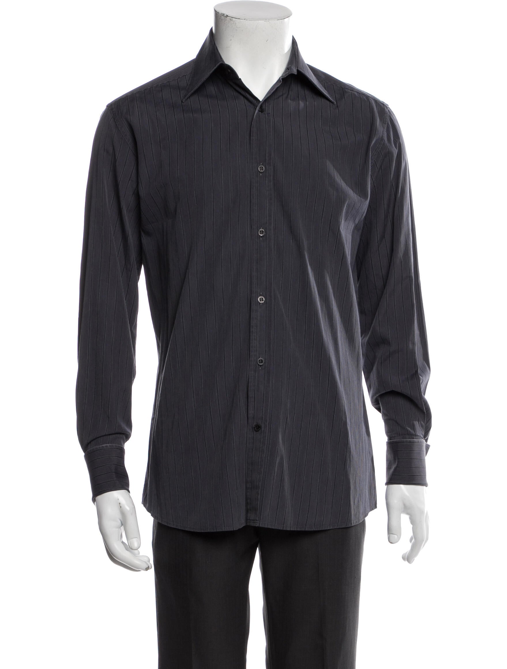 Gucci Striped Long Sleeve Dress Shirt