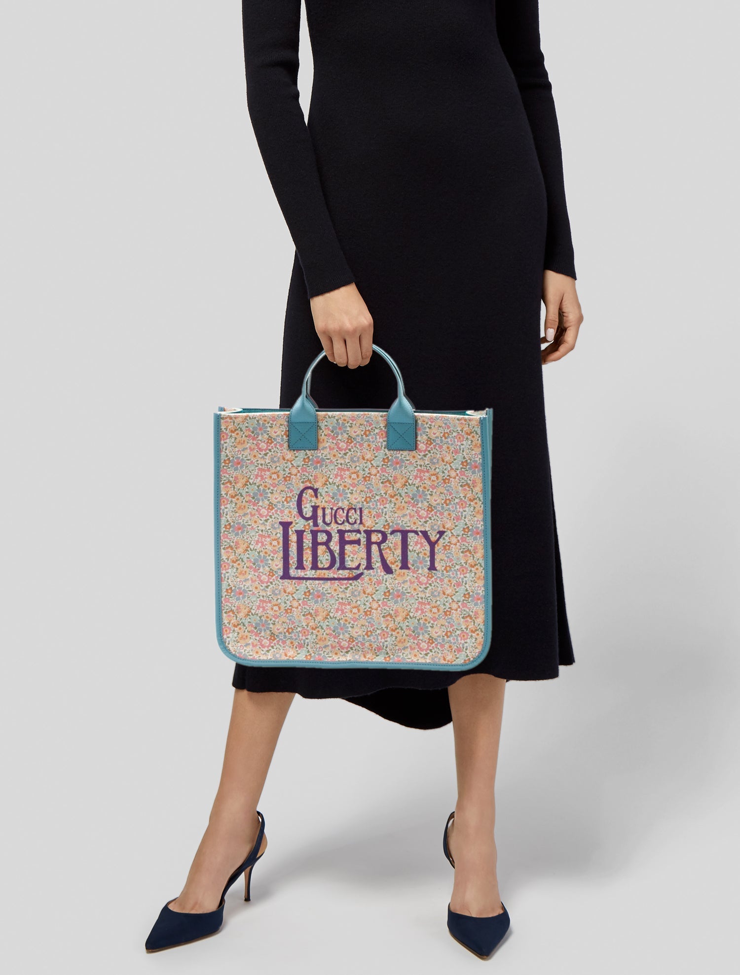 Gucci Kids' Gucci New Liberty Celeste Flower Tote