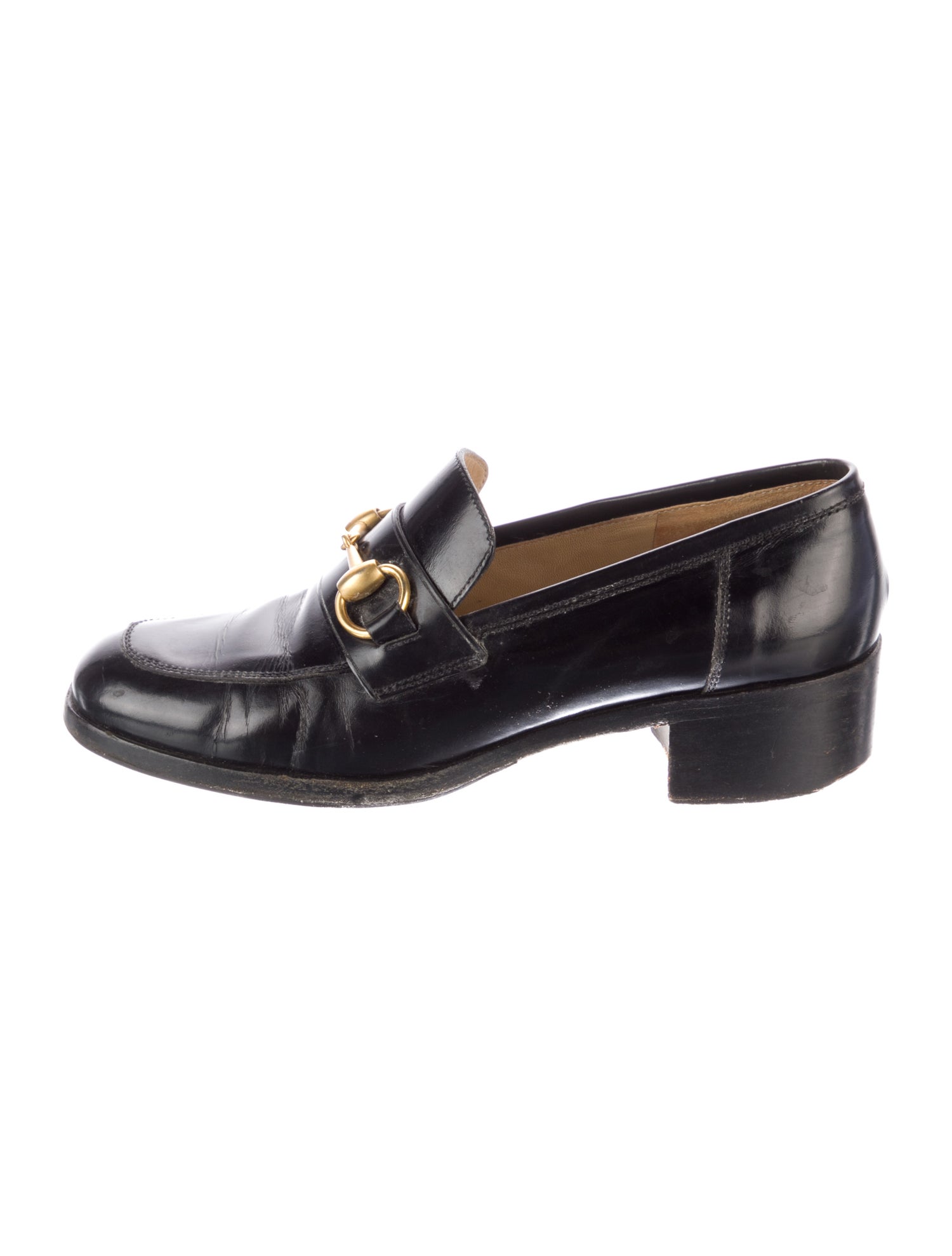 Gucci 1955 Horsebit Accent Leather Pumps