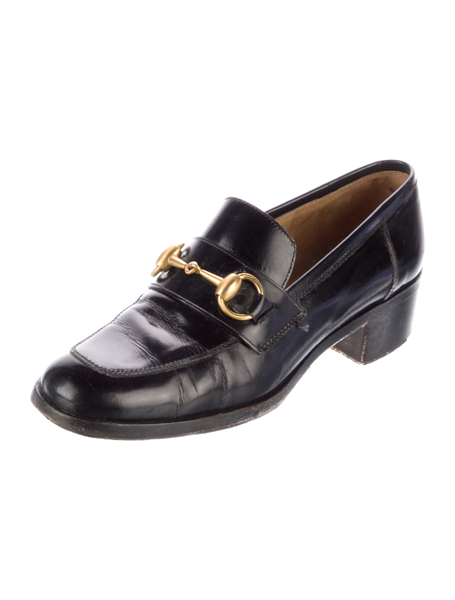 Gucci 1955 Horsebit Accent Leather Pumps
