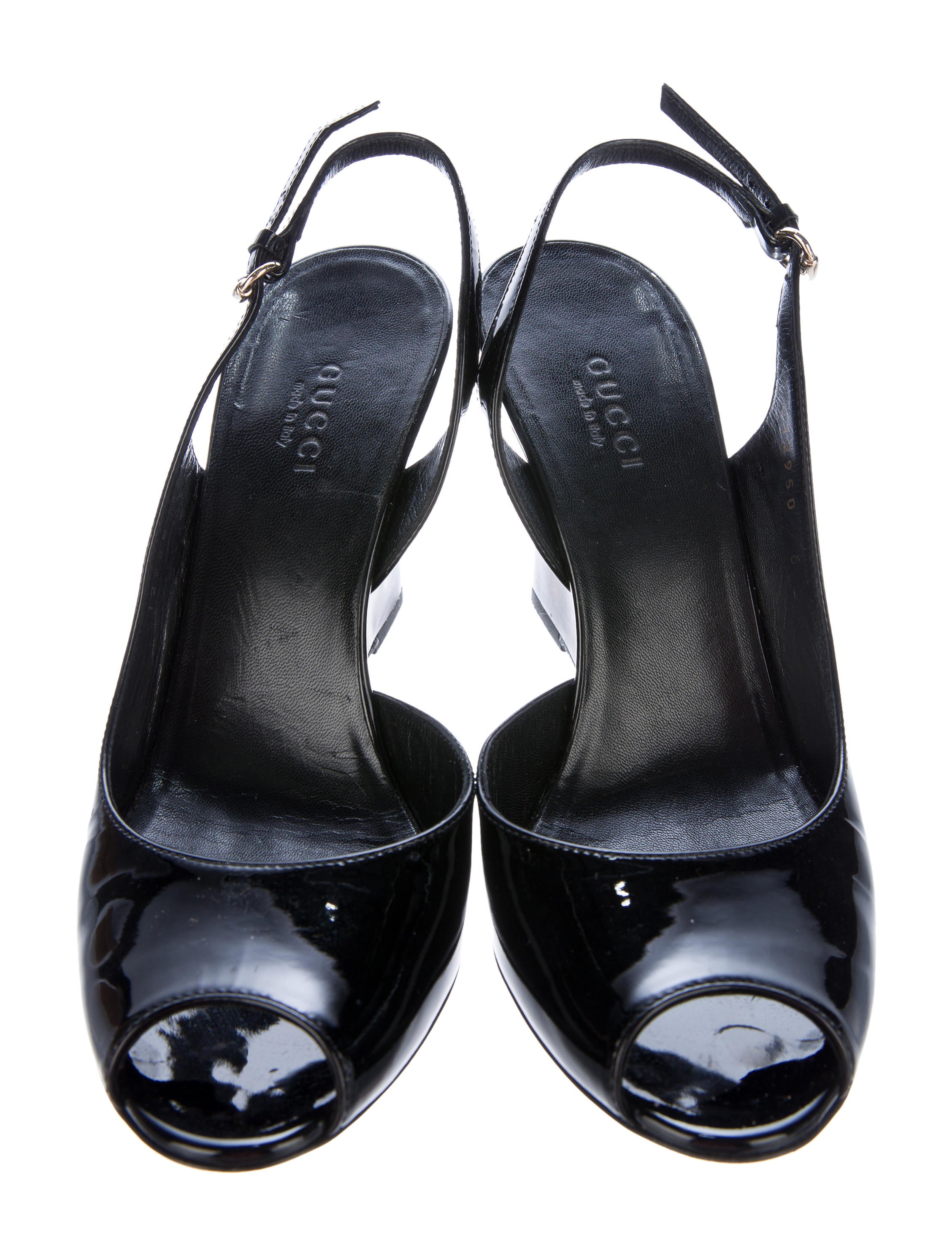 Gucci Half-d'Orsay Wedge Sandals - Shoes - GUC154548 | The RealReal