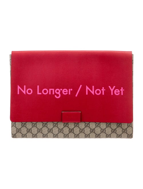 Gucci GG Supreme "No Longer Not Yet" Large Clutch
