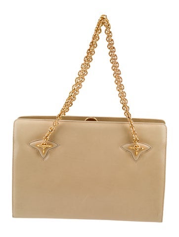 Gucci Handle Bags Leather Chain-link handle Bag