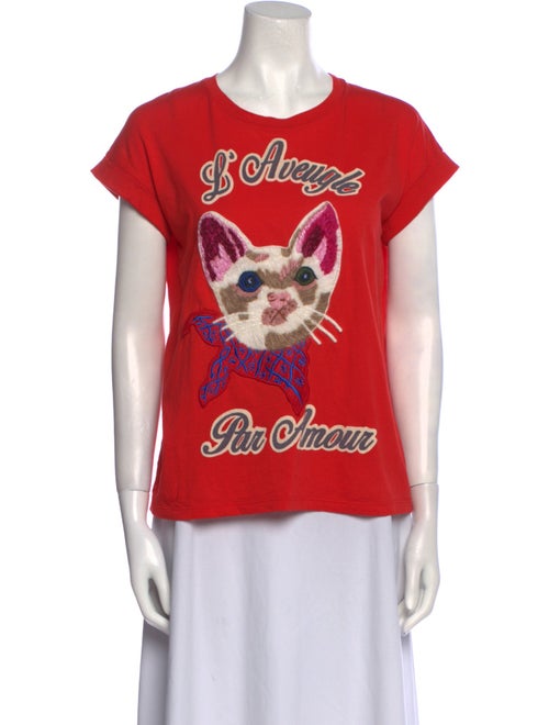 Gucci Graphic Print Crew Neck T-Shirt