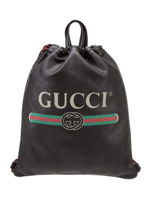 Gucci Logo Drawstring Backpack