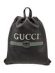 Gucci Logo Drawstring Backpack